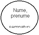 Oval: Nume, prenume
semnatura
